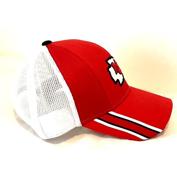 Vintage Trucker Hat NFL Kansas City Chiefs Snap Back Cap Mesh Bangladesh Red - Picture 3 of 10